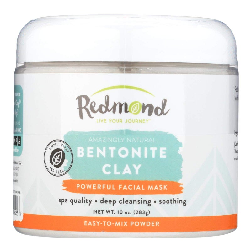 Redmond Clay  Bentonite Clay of 1000 Uses Soothing Facial Mask 10 Ounce 4 Pack4
